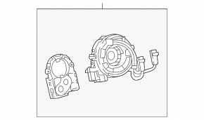 Toyota Prius 50 16-22 steering wheel cable without steering angle sensor
