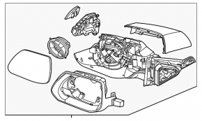 Right side mirror Kia Niro 23-26, heated, BSM