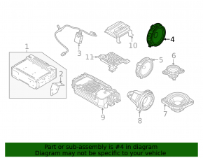 Front left door speaker for Kia EV6 22-24 Meridian