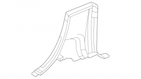Center pillar trim lower left Mercedes W167 GLE 350 450 20-23 black
