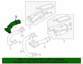 Air duct from the air intake right Mercedes S-class W222 14-17 4.7, 5.5