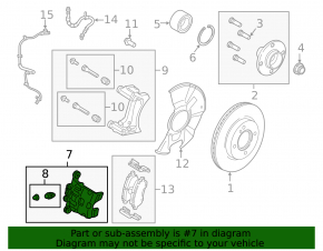 Front right caliper assembly Ford Fiesta 11-19