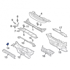 Right Windscreen Wiper Gutter for Ford Escape MK3 13-19
