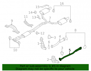 Left intake pipe Ford Explorer 13-19 3.5 sport