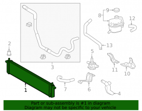Lexus NX300h 15-17 inverter cooling radiator
