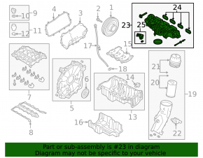 Intake manifold for Land Rover Range Rover Velar 18-23 2.0T