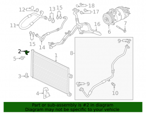 Upper right air conditioner radiator bracket for Land Rover Range Rover Velar 18-25