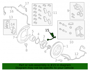 Rear right brake hose for Land Rover Discovery 17-25