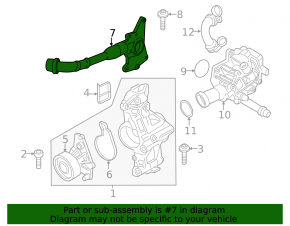 Cooling system pipe metal BMW 5 G30 17-23 3.0T
