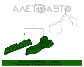 Exhaust manifold Chevrolet Camaro 16-18 2.0T