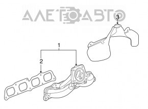 Exhaust manifold Chevrolet Camaro 16-18 2.0T
