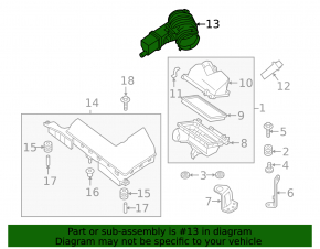 Air duct for manifold Nissan Maxima A36 16-18