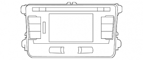 Monitor, display, navigation VW CC 13-17 rest on 6 buttons
