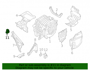 Right engine mount for BMW i3 14-21