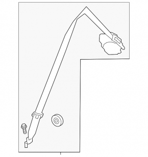 Seat belt, 3rd row, left, with squib, Volvo XC90 24-26, black