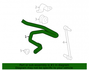 Front stabilizer bar for Toyota Prius 2004-2009, 21mm