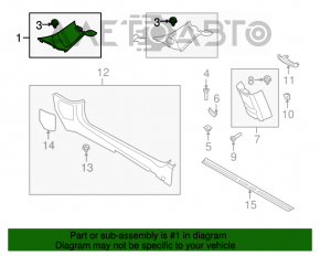 Front pillar trim upper right Mini Cooper Clubman R55 07-14 ser