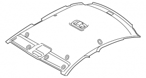 Headlining BMW 4 F36 15-20 Gran Coupe, under the sunroof, gray EVERESTGRAU