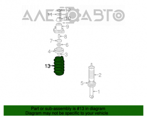 Rear left spring Chrysler 200 11-14