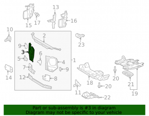 Right eyepiece for Lexus GX460 10-23
