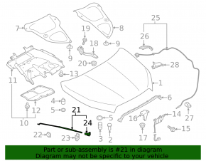 Subaru Ascent 19-26 hood support