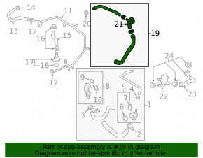 Coolant pipe for VW Tiguan 18-24 2.0T