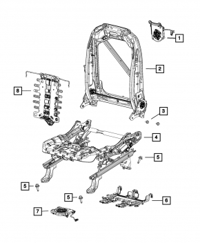 Driver's seat lumbar support with motors Chrysler Pacifica 17-24