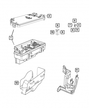 Jeep Compass 11-15 Underhood Fuse Box