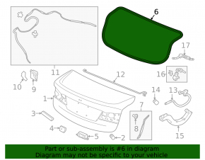 Acura TLX Trunk Lid Seal 15-