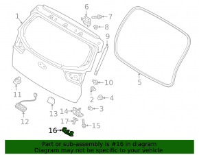 Kia Niro 17-22 trunk lock hook