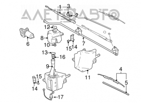 Toyota Avalon 05-12 Windshield Washer Motor