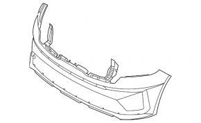 Kia Sorento 21-24 HEV, PHEV front bumper without parking sensors and Park Assist