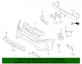 Front bumper mount, right fender, Kia K5 21-24