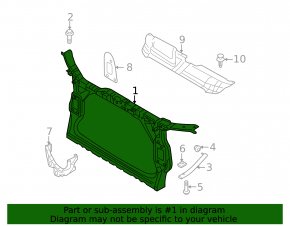 Audi A4 B8 08-16 radiator panel TV