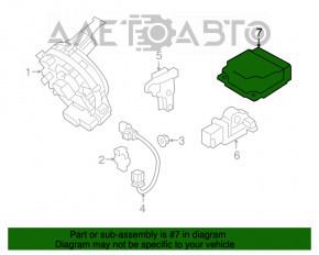 SRS airbag module airbag computer Kia Sorento 16-18