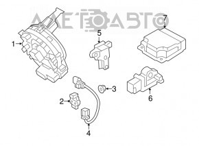 SRS airbag module airbag computer Kia Sorento 16-18