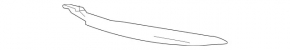 Front bumper molding right Mercedes CLA 17-19 chrome