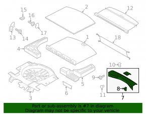 Lincoln MKC 15-19 trunk opening trim black