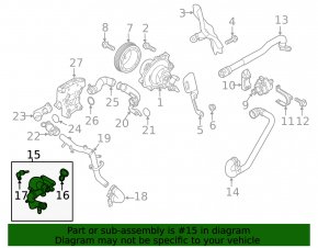 Thermostat housing for Jaguar E-Pace 18-23 2.0
