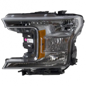 Ford F-150 18-20 left front headlight, bare, halogen, broken housing, scratches
