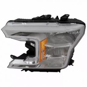 Ford F-150 18-20 left front headlight, bare, halogen, broken housing, scratches