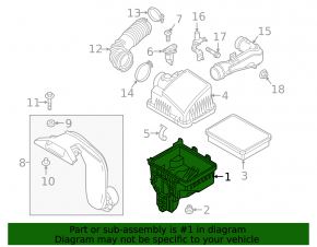 Mazda CX-9 16 air filter housing - broken mount