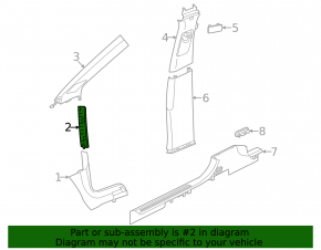 Front pillar trim, middle left, Volkswagen ID.4 23-25, black