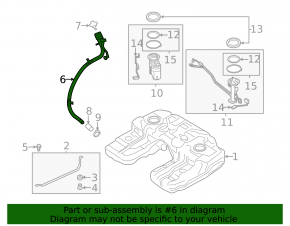 Fuel filler neck BMW X5 F15 14-18 3.0D
