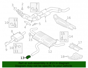 Muffler clamp Audi Q7 4L 10-15