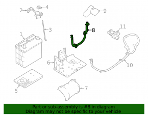 Positive terminal assembly Nissan Leaf 13-17