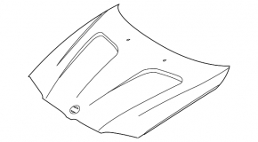 The bare hood of a BMW X3 F25 11-17