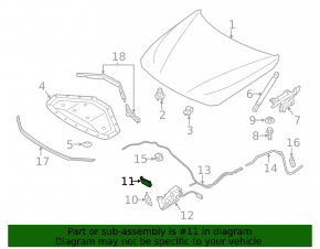 BMW 3 F30 12-18 Hood Lock Trim