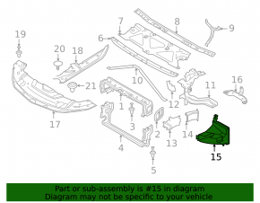 Air duct for additional radiator left BMW 7 G11 G12 21-22 rest