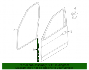 Door seal side front left BMW X5 F15 14-18 front